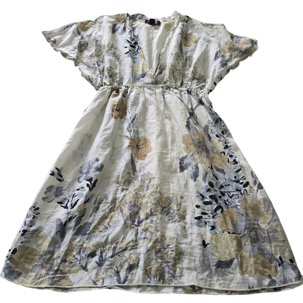 Hale Bob Silk Blend Floral Dress Sz S Boho Resort Cottagecore Mini Swim Cover up